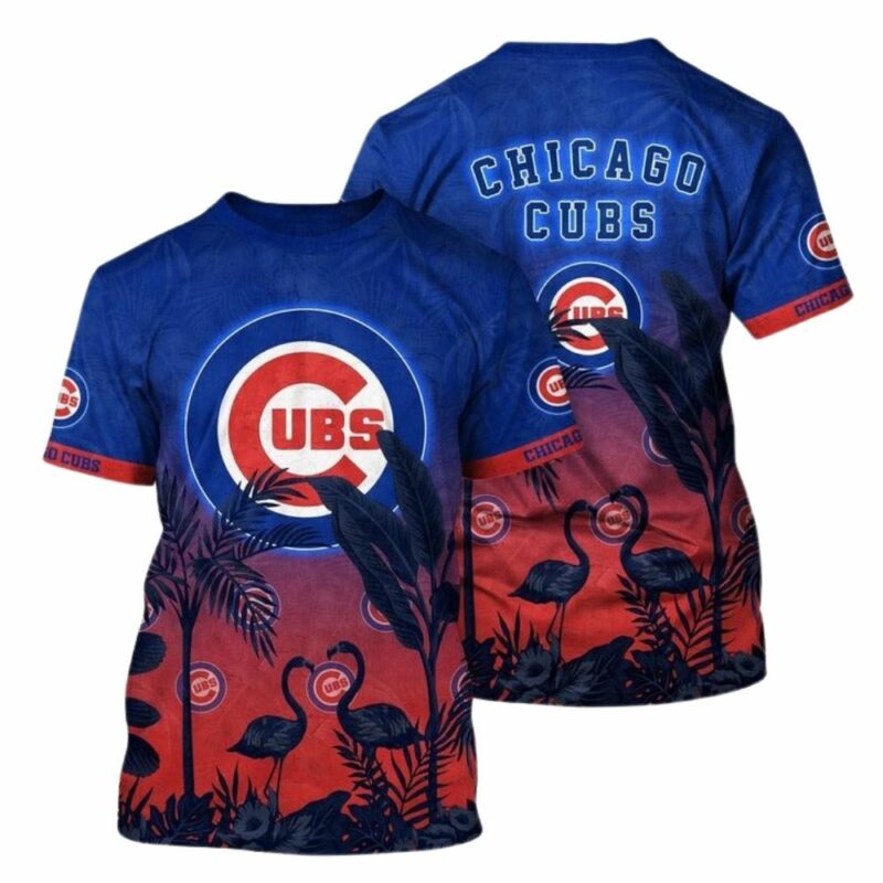 Chicago Cubs With Flamingo Floral