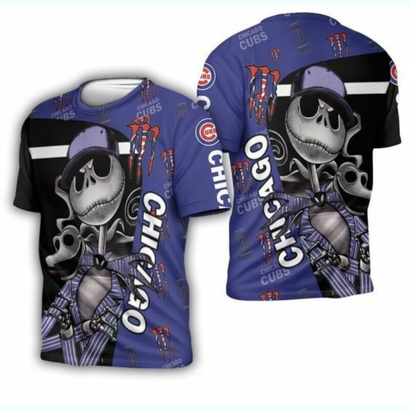 Jack Skellington Monster Energy Logo Chicago Cubs